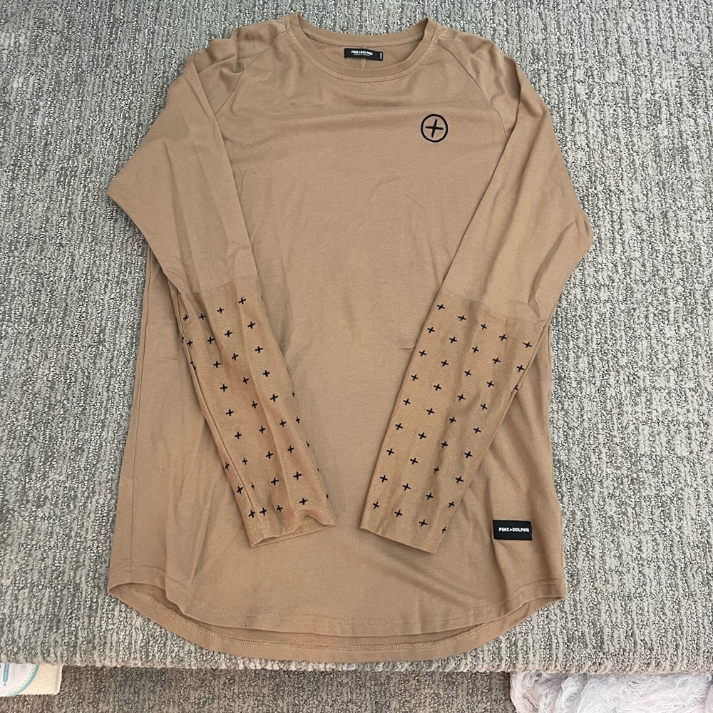 Pink Dolphin Long Sleeve Shirt Size Large
